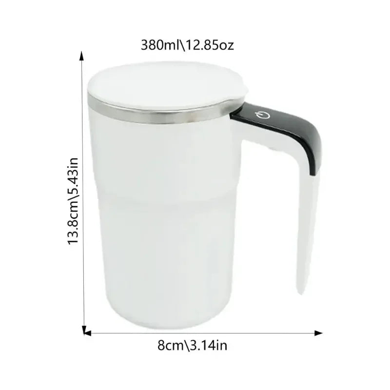 380ML Automatic Self-Stirring Mug with LCD Display | USB Rechargeable Smart Thermal Cup