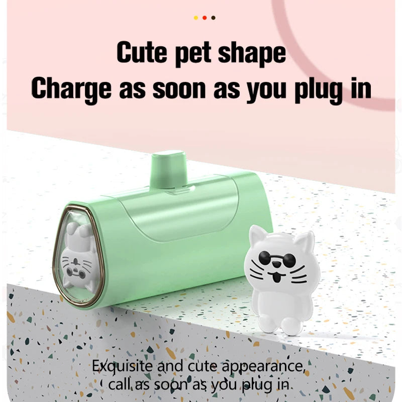 5000mAh Mini Cartoon Power Bank with Built-In Cables | Portable Fast Charger for iPhone, Xiaomi & Type-C Devices